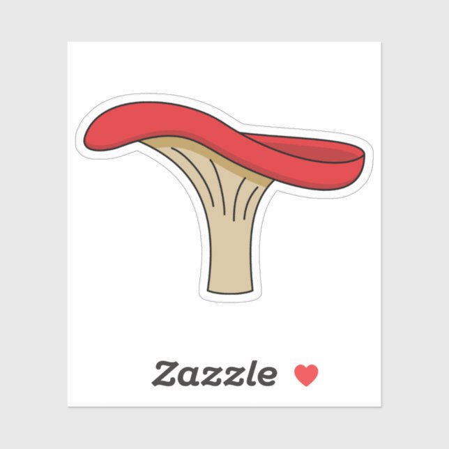 Sticker Champignons rouges caricaturés (Feuille)