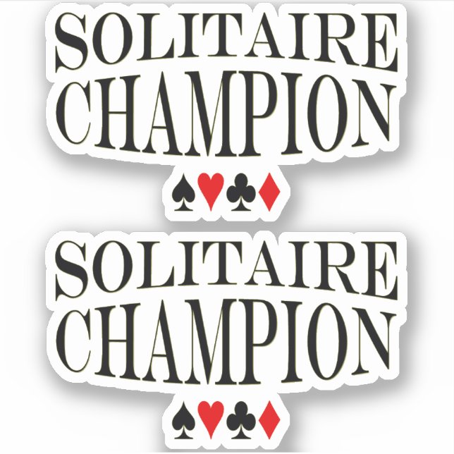 Sticker Champion du Solitaire Vinyl (Devant)