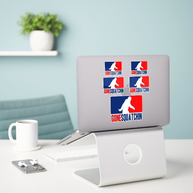 Sticker Championnat de Squatchine (Ordinateur portable sur le bureau)