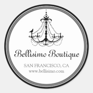 Sticker chandelier classique noir/gris