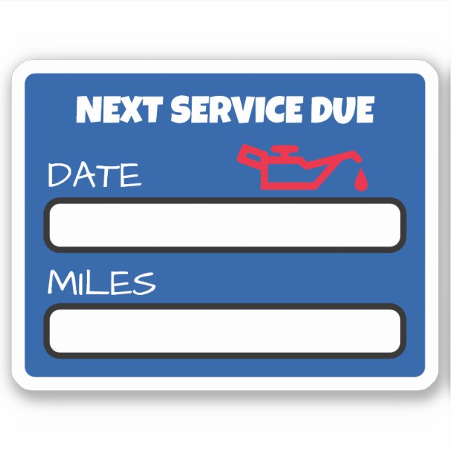 Sticker Changement d'huile de mûre sur mesure (Devant)