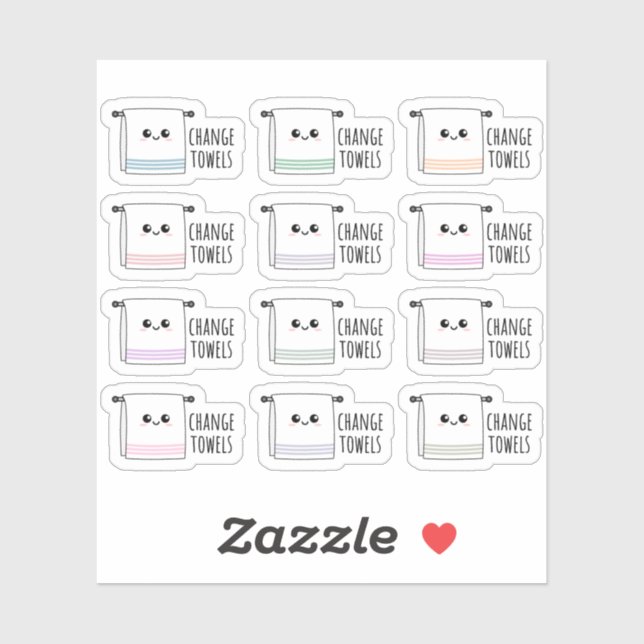 Sticker Changer Serviettes Blanchisserie Nettoyage Corvées (Feuille)