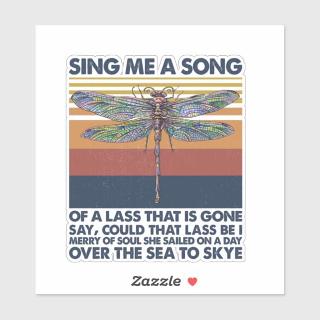Sticker Chantez-Moi Une Chanson D'Une Lasse Qui Est Partie (Feuille)