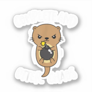 Sticker Chaos Complet et Otter Funny Mignonne Sea Otter Pu
