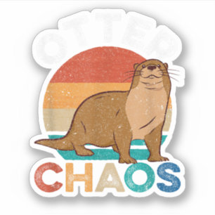 Sticker Chaos de loutre pour hommes femmes amateur de lout