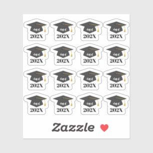 Sticker Chapeau de remise des diplômes personnalisable pou