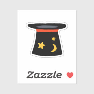 Sticker Chapeau haut de forme de magiciens pour thème de f