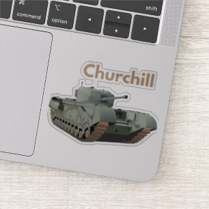 Sticker Char britannique Churchill 2ÈME GUERRE MONDIALE