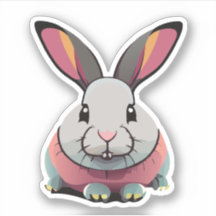 Characteur de dessin sur lapin mignon
