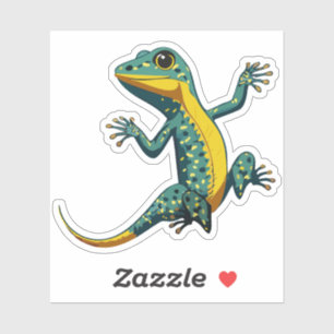 Sticker Characteur en caricature Lizard pour bébé mignon