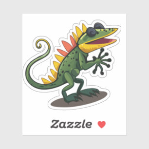 Sticker Characteur en caricature Lizard pour bébé mignon
