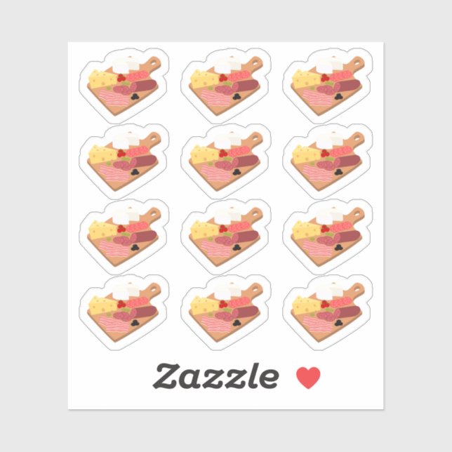 Sticker Charcuterie Plateau de Fromage Plateau Bujo Planne (Feuille)