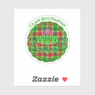 Sticker Chardon celtique de Tartan écossais de Buchanan