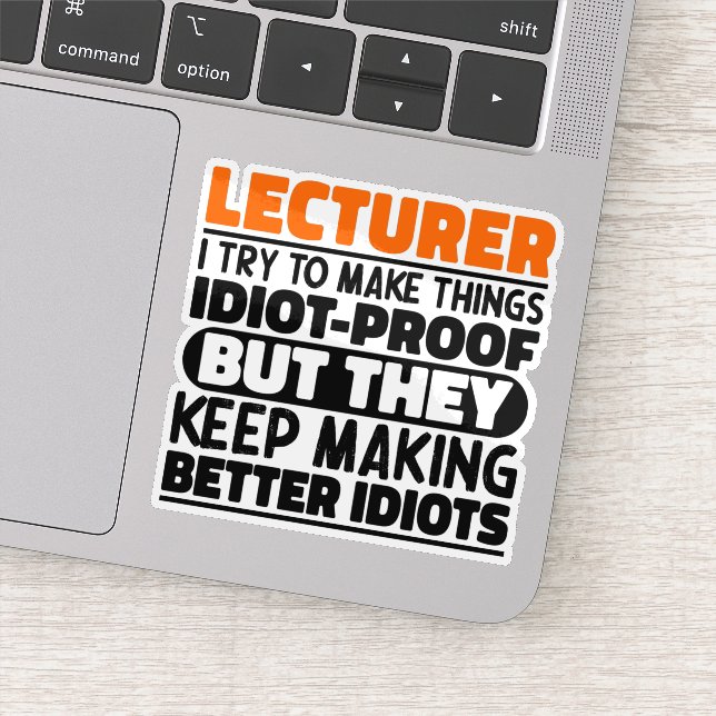 Sticker Chargé de cours J'Essaie De Faire Des Choses Drôle (Détail)