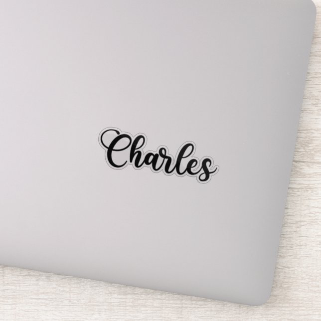 Sticker Charles Name - Calligraphie manuscrite (Détail)