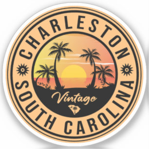 Sticker Charleston Caroline du Sud - Souvenirs Vintages de