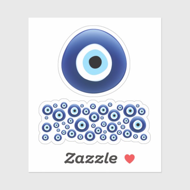 Sticker Charme des yeux malin méditerranéen (Feuille)
