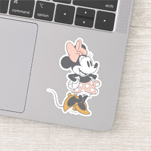 Sticker Charme Douce Vintage Minnie Mouse à Points de Repè