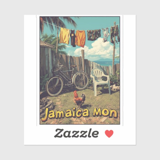 Sticker charme tropical jamaïcain (Feuille)