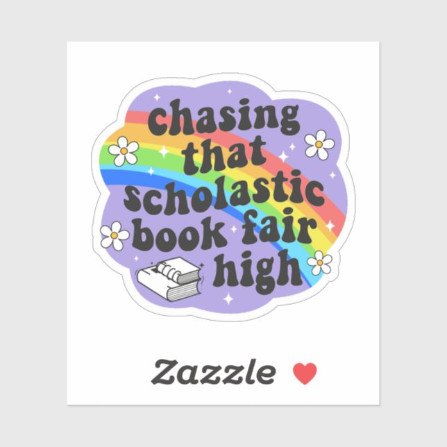 Sticker Chasse Ce Salon Du Livre Scholastic Élevé (Feuille)