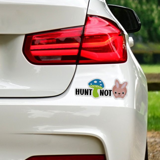 Sticker Chasse Champignons et non animaux, Vegan (Créateur téléchargé)