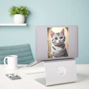 Sticker Chat Américain à courte portée mignon avec grands