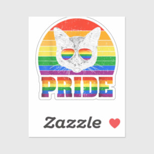 Sticker Chat amusant LGBT Gay pride Vêtements Femmes Homme