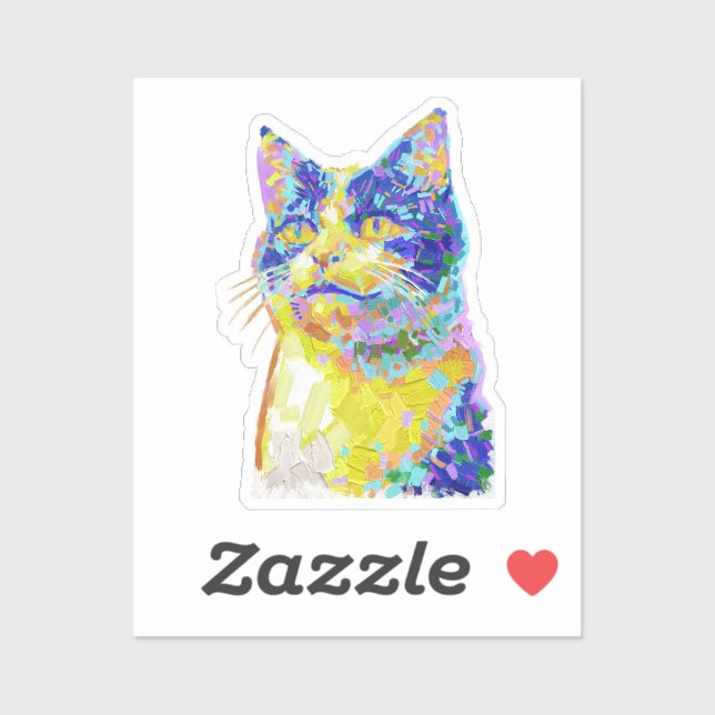 Sticker Chat au soleil (Feuille)