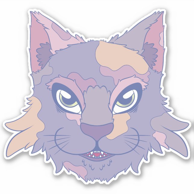 Sticker Chat calico (Devant)