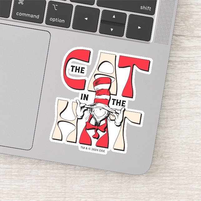 Sticker Chat dans le Casquette | Le Chat Silly Dans Le Cas (Détail)