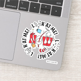 Sticker Chat dans le Casquette   Regarde-Moi ! Regarde-Moi