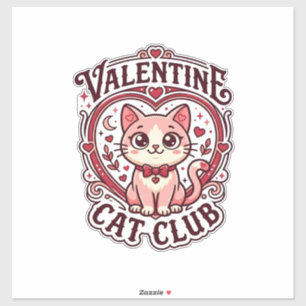 Sticker Chat de la Saint-Valentin Dessin drôle pour amateu