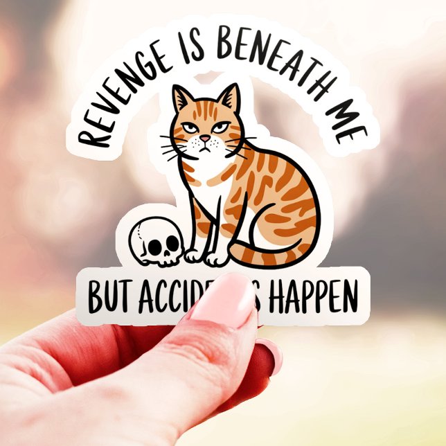 Sticker Chat de vengeance en vinyle (Créateur téléchargé)
