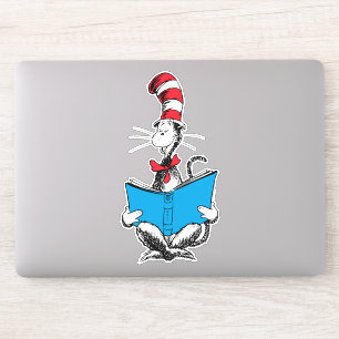 Sticker Chat en lecture Casquette