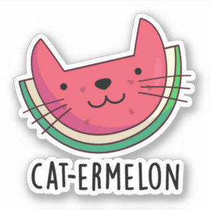 Sticker Chat-Ermelon Funny Chat Watermelon Pun