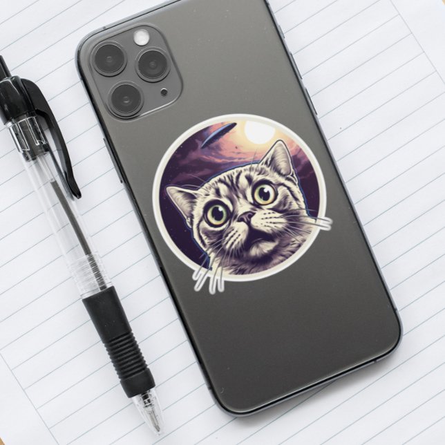 Sticker Chat et ovni (Créateur téléchargé)