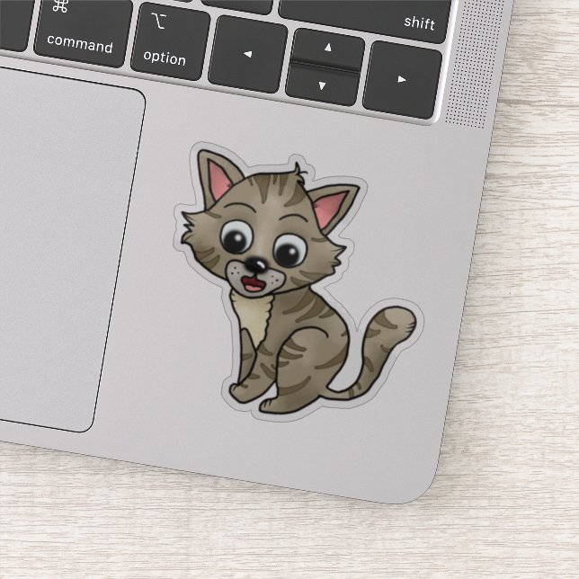 Sticker Chat étonné (Détail)