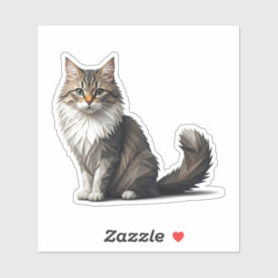 Sticker Chat géométrique