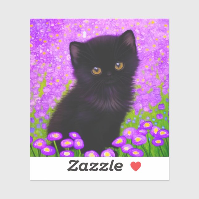 Sticker Chat Gustav Klimt (Feuille)