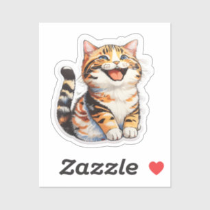 Sticker Chat Heureux