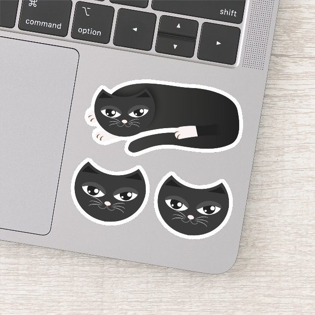 Sticker chat noir (Détail)