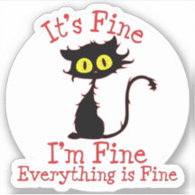 Chat noir effilé, tout va bien