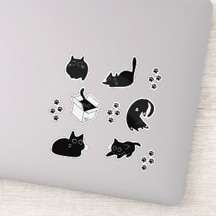 Sticker Chat noir mignon