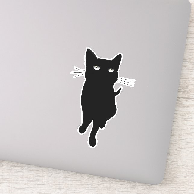 Sticker Chat noir mignon (Détail)