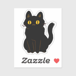Sticker Chat noir mignon