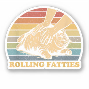 Sticker Chat qui roule des grosses cigarettes Funny