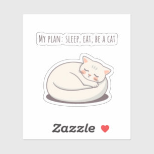 Sticker Chat Recroquevillé