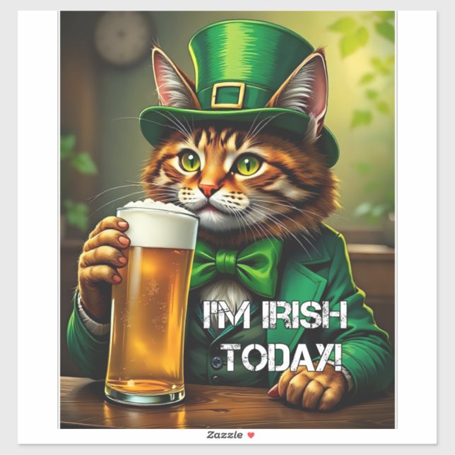 Sticker Chat St. Pat (Feuille)