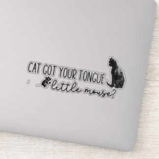 Sticker Chat t'a pris la langue petite souris,haunting ade