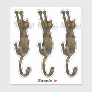 Sticker Chat Tortoise Coque Accroché Drôle Tortie Cat